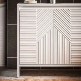 SoBuy Waschbeckenunterschrank Badezimmerschrank Weiß