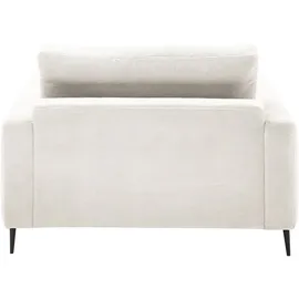 KAWOLA Relaxsessel CARA Feincord 80 x 80 x 100 cm Weiß mit Kissen