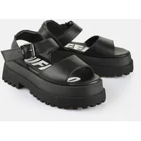 Buffalo Damen Sandalen Pluto Jojo 1602267 Schwarz - Schwarz
