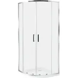 Beliani JUKATAN Duschkabine mit Schiebetür 80 x 185 cm Silber Sicherheitsglas