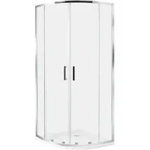 Beliani JUKATAN Duschkabine mit Schiebetür 80 x 185 cm Silber Sicherheitsglas