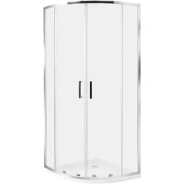 Beliani JUKATAN Duschkabine mit Schiebetür 80 x 185 cm Silber Sicherheitsglas