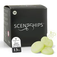 Scentchips® Opus Illusion Wax Melts – Einzigartige parfuminspirierte Mischung mit blumigen & Moschusnoten – Premium Lang anhaltende Duftwachse für Duftbrenner – Hausparfüm Duftchips – M Größe 13 Stück