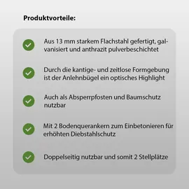 Trutzholm Fahrradständer 5 x 115 x 76 cm Flachstahl 13 mm Anthrazit