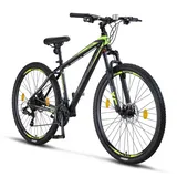 Licorne Bike Diamond Premium Mountainbike Aluminium, Fahrrad für Jungen, Mädchen, Herren und Damen - 21 Gang-Schaltung - Scheibenbremse Herrenrad... einstellbare Vordergabel 29 Zoll,