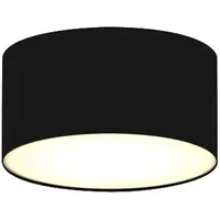 Smartwares Runde LED Deckenleuchte Ø20 mit schwarzem Stoffschirm Lampenschirm