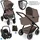 ABC-Design ABC Design 3in1 Kinderwagen-Set Samba 2 - inkl. Babywanne, OneSize - Beige