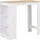 vidaXL Bartisch mit Regal 110 x 50 x 103 cm Weiß