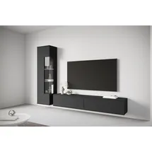 INOSIGN Wohnwand »Kenia, Vitrine Türanschlag links/rechts wechselbar« Komplett-Set, 2 Stk. tlg., schwarz