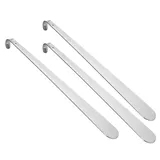 Bayli 3er Set Schuhlöffel aus Edelstahl | 52cm Schuhanzieher | Schuhanziehhilfe aus Metall | Stabile Ausführung | Metallschuhlöffel mit Lochung zum Aufhängen