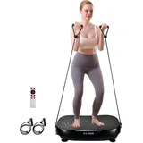EILISON Glory Vibrationsplatte Übungsgerät - Lymphdrainage Ganzkörpertraining Vibrationsplattform 99 einstellbare Geschwindigkeiten Power Shaping Vibrationsplatte Gewichtsverlust 158,8 kg (Glory Black