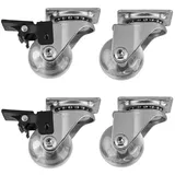 SO-TECH® Möbelrolle SWIFT, Ø 35, 50, 75 mm, belastbar bis 35 kg je Rolle, (4-St), Durchmesser 35 mm, transparent, 2x mit 2x ohne Feststeller weiß Ø 3.5 cm
