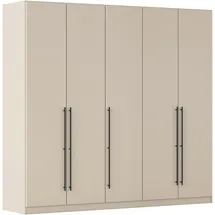 Rauch Kleiderschrank RAUCH "Drehtürenschrank Schrank Garderobe Wäscheschrank Schlafzimmer AVOLA", beige (champagner), B:226cm H:229cm T:54cm, Holzwerkstoff, Schränke, Kleiderschrank, mit hochwertigen Stangengriffen in Schwarz aus Metall MADE IN GERMANY,