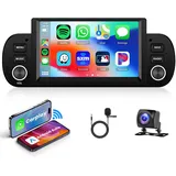 1G+32G Wireless Carplay Android 13 Autoradio für FIAT Panda 2013-2020 mit Android Auto GPS Navi WiFi Mirror Link 6.2 Zoll Autoradio mit Bluetooth FM/RDS/DAB/OBD/DVR/USB Lenkradsteuerung Rückfahrkamera