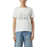 Comma, Jersey-T-Shirt Weiß 40