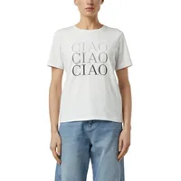 Comma, Jersey-T-Shirt Weiß 40