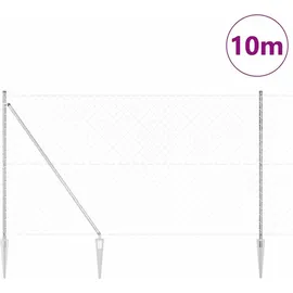 vidaXL Zaunpfosten 10 x 160 cm Silber/Stahl