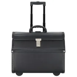 Alassio 2-Rollen Pilotentrolley 46 cm Laptopfach schwarz matt