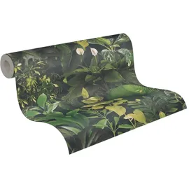 A.S. Création Pintwalls II Vliestapete Dchungel (Grün-Schwarz, Floral, 10,05 x 0,53 m)