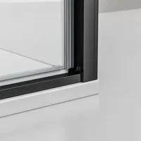 nextrend - gmbh Bernstein NT606 Flex Eckdusche mit Drehtür rechts 80 x 120 cm Schwarz matt Klarglas 6 mm