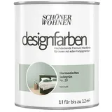 SCHÖNER WOHNEN-Farbe Wandfarbe Designfarbe  (Harmonisches Jadegrün, 1 l, Matt, Konservierungsmittelfrei)