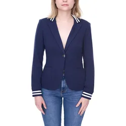 AjC Blazer Damen Business-Jacke mit Ein-Knopf-Verschluss Blazer Anzug-Jacke 99284233 Navy - 34
