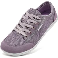 HOBIBEAR Schuhe Breite Füße Unisex Weit Barfußschuhe Minimalistische Barfuss Schuhe Herren Damen Outdoor Trail Barfussschuhe Zehenbox Laufschuhe Walkingschuhe Violett,EU 39 - 39 EU Weit