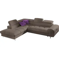 Cotta Eckcouch Kunstleder 2-Sitzer Braun