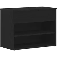 VidaXL Flurbank Schwarz Eiche 60x30x45 cm Holzwerkstoff