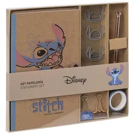 Cerdá Set Papeleria Stitch Cuaderno Kraft A5 21 x 13 cm