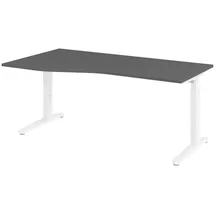 bümö Büroschreibtisch Graphit / Weiß