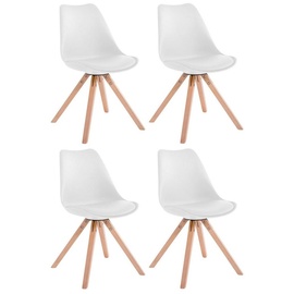 Clp 4er Set Stühle Toulouse Square Mit Kunstlederbezug I Küchenstühle Mit Holzgestell