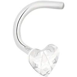 Nasenpiercing AMOR "Schmuck Geschenk Piercing Körperschmuck Silber 925 Heart 2032695", silber (silberfarben), Piercings, Silber 925 (Sterlingsilber)