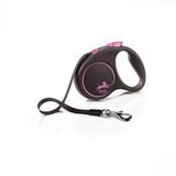 Flexi Black Design S leash 5 m 15 kg pink