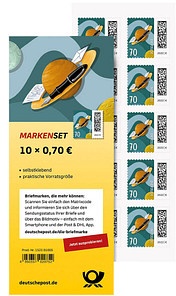 Deutsche Post 0,70 € Briefmarken "Brief auf Umlaufbahn" selbstklebend 10 St.