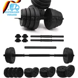 2In1 Verstellbare Hanteln Set 20Kg - Kurzhantel Set & Langhantel Set in Einem Sp