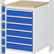 Rau Schubladenschrank Buche-Top und 6 x Schubl.-L 6x120mm