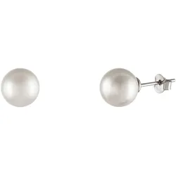 UNIKE JEWELLERY Paar Ohrstecker »CLASSY SIMPLE PEARL, UK.TN.1202.0010«, mit Perle (synth.) UNIKE JEWELLERY silberfarben-weiß