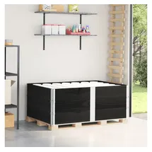 vidaXL Paletten-Aufsatzrahmen 150 x 100 x 30 cm Schwarz
