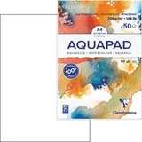 Clairefontaine Aquarellblock Goldline Aquapad A4 geleimt, 50 Blatt weiß 300g, mittlere Körnung