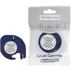 rillstab Schriftbandkassette Kunststoff, schwarz/transparent