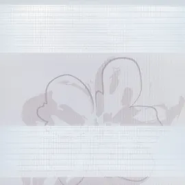 GARESA Doppelrollo Blume 110 x 150 cm grau/weiß
