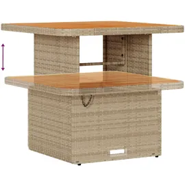 vidaXL Garten-Sofa-Set mit Kissen Beige Poly-Rattan