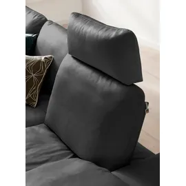 W.Schillig Eckcouch Leder 3-Sitzer Grau