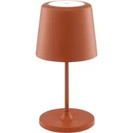 Brilliant LED Tischleuchte "Kaami - mobile LED Außen Tischlampe", braun (terracotta), Ø 10cm H: 37cm, 1 Stk., Leuchten, mobile LED Außen Tischlampe, 37 cm, 310 lm, Touchdimmer, USB, LED Tischleuchte