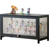 errtsdb 70x33x40cm vitrine Glas, 1 Schicht vitrinenschrank, vitrine glasvitrine stehend vitrinenschrank Wohnzimmer vitrine acryl für Schlafzimme Eckvitrine, Schwarz/Von Allen Seiten transparent