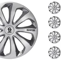 Sparco Satz Sparco Radzierblenden Sicilia 16-Zoll Silber/Grau/Karbon