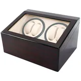 Rogowsen Automatische Uhrenbeweger-Box, Aufbewahrungsbox für 4+6 Uhren, Automatischer Uhrenbeweger, Schmuckkästchen aus Holz, Geeignet Schlafzimmer, Schminktische, Wohnungen und Geschäfte