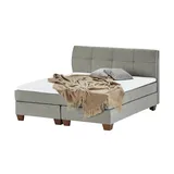 SKAGEN BEDS Boxspringbett Vegg ¦ grau ¦ Maße (cm): B: 145 H: 112,5