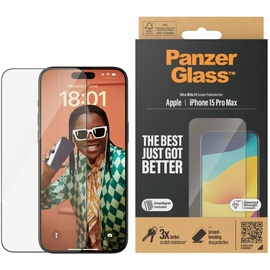 PANZER GLASS PanzerGlass Ultra-Wide Fit with EasyAligner für Apple iPhone 15 Pro Max